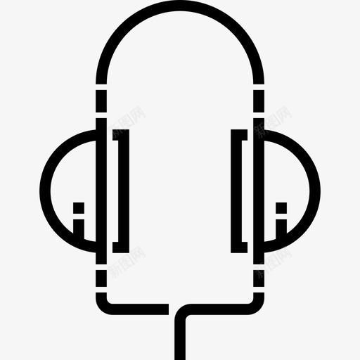 耳机返校3线性图标svg_新图网 https://ixintu.com 线性 耳机 返校3
