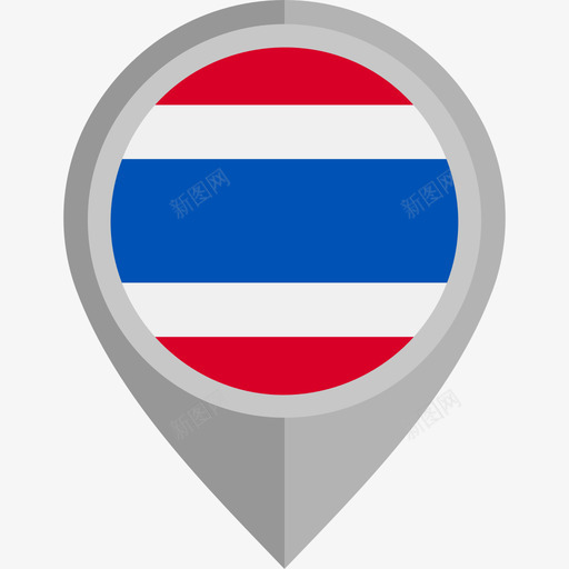 泰国国旗圆形图标svg_新图网 https://ixintu.com 国旗 圆形 泰国