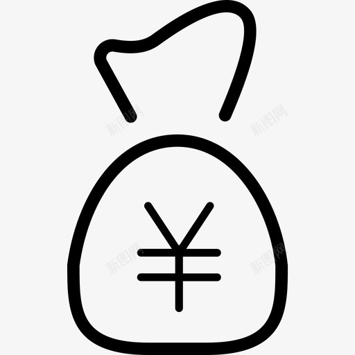 现金袋钞票美元图标svg_新图网 https://ixintu.com 付款 现金袋 美元 金融应用程序 钞票 钱