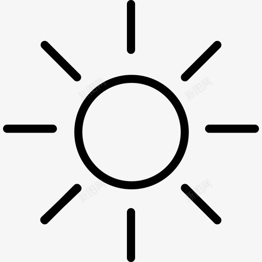 太阳天气图标集合线性svg_新图网 https://ixintu.com 天气图标集合 太阳 线性