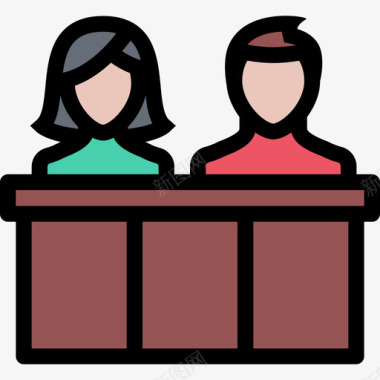陪审团法律2颜色图标图标