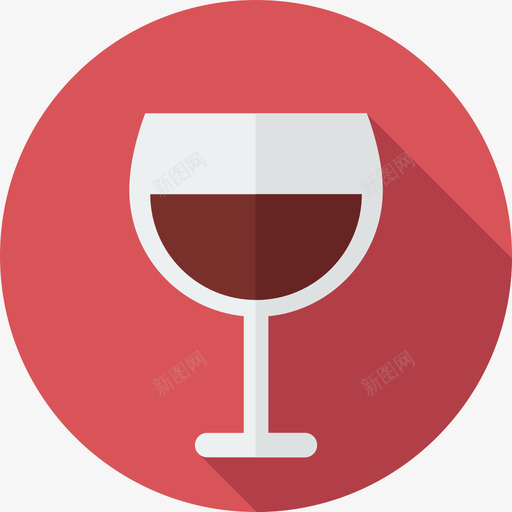 葡萄酒圆形食物扁平图标svg_新图网 https://ixintu.com 圆形食物 扁平 葡萄酒