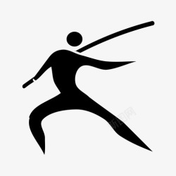 亚运标志武术运动员空手道图标高清图片