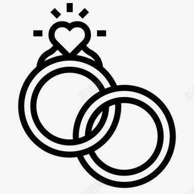 戒指结婚纪念日结婚图标图标
