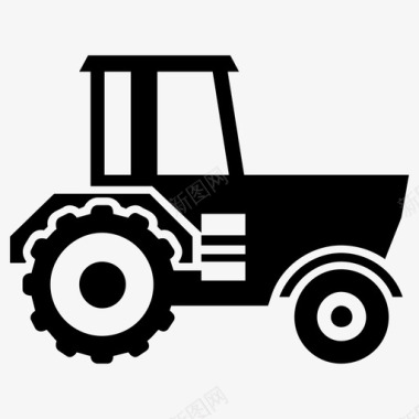 拖拉机农业建筑图标图标
