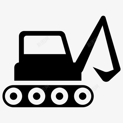 小型挖掘机建筑设备电铲图标svg_新图网 https://ixintu.com 制造机器人符号 小型挖掘机 建筑设备 电铲