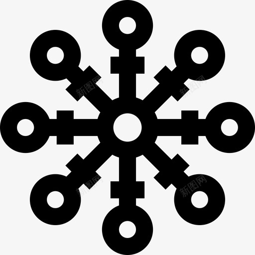 雪花雪花3直线图标svg_新图网 https://ixintu.com 直线 雪花 雪花3