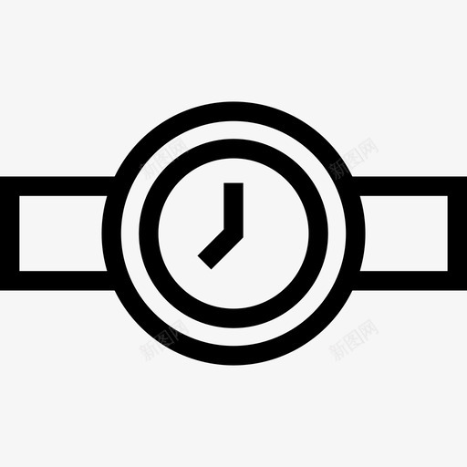 手表时尚元素直线型图标svg_新图网 https://ixintu.com 手表 时尚元素 直线型