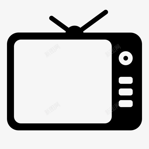 电视设备信息娱乐图标svg_新图网 https://ixintu.com 信息娱乐 技术 电视 节目 设备 设备固态