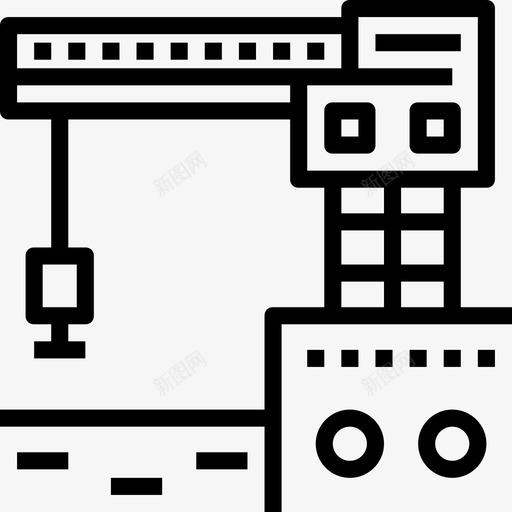 直线起重机运输和物流图标svg_新图网 https://ixintu.com 直线起重机 运输和物流