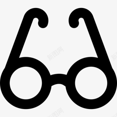 眼镜学校系列醒目圆形图标图标