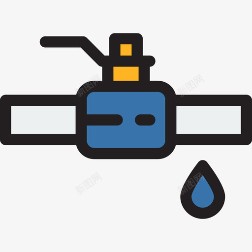 阀门结构13线性颜色图标svg_新图网 https://ixintu.com 线性颜色 结构13 阀门