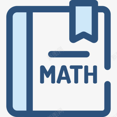 数学书学校收藏5蓝色图标图标