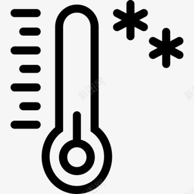 温度计天气图标2线性图标