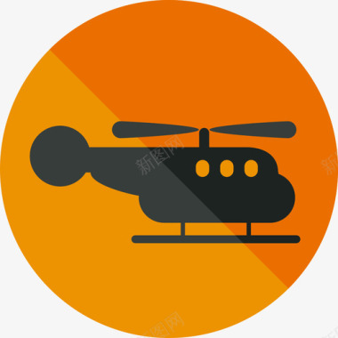 直升机机场图标圆形平面图标