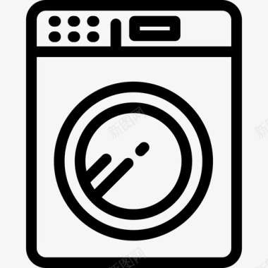 洗衣机厨房元件4线性图标图标
