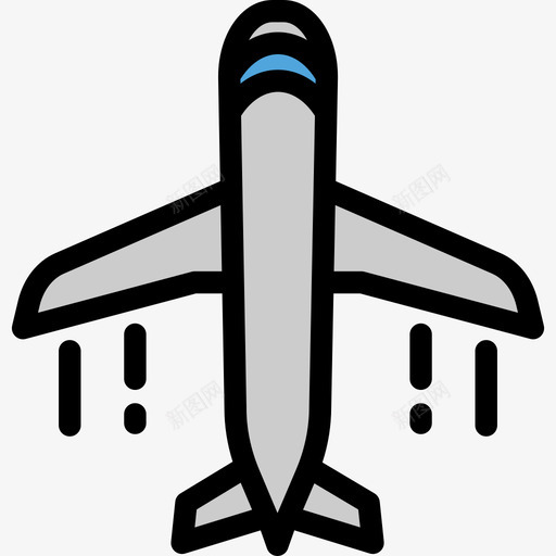 飞机机场大包装颜色线性颜色图标svg_新图网 https://ixintu.com 机场大包装颜色 线性颜色 飞机