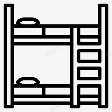 双层床家庭双人床图标图标