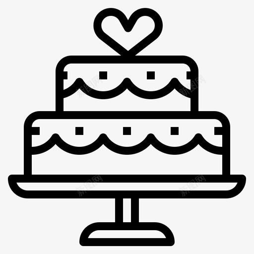 婚礼蛋糕面包店甜点图标svg_新图网 https://ixintu.com 婚礼001 婚礼蛋糕 甜点 面包店