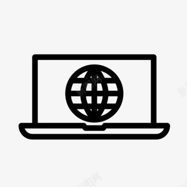 计算机互联网地球全球互联网图标图标
