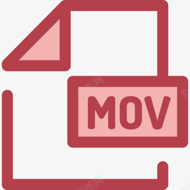 Mov文件和文件夹10红色图标图标