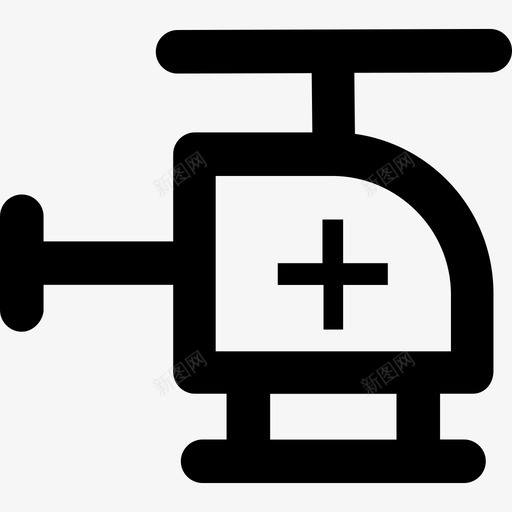 直升机健康护理图标集粗体圆形svg_新图网 https://ixintu.com 健康护理图标集 直升机 粗体圆形