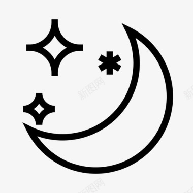 夜晚月亮阳光图标图标