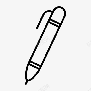 圆珠笔钢笔文具图标图标