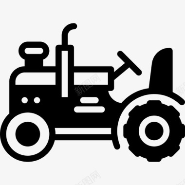 拖拉机农业4填充图标图标