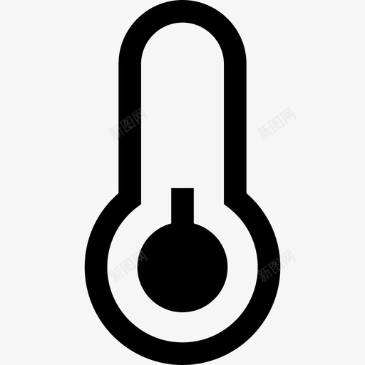 温度计气象装置3线性图标svg_新图网 https://ixintu.com 气象装置3 温度计 线性