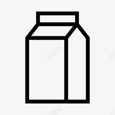牛奶纸盒盒子容器图标图标