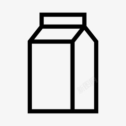 牛奶生产线牛奶纸盒盒子容器图标高清图片