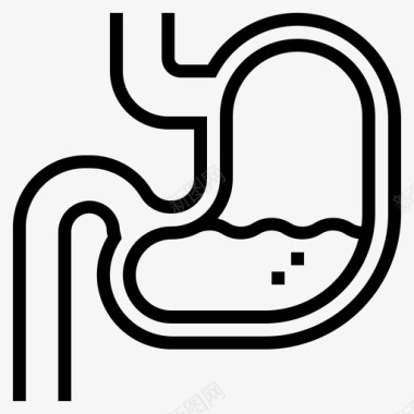 胃消化胃肠病学图标图标