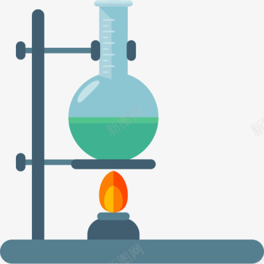 扁平化学烧瓶图标图标