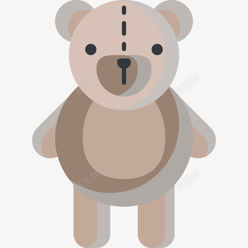 泰迪熊可爱的婴儿玩具扁平的图标svg_新图网 https://ixintu.com 可爱的婴儿玩具 扁平的 泰迪熊