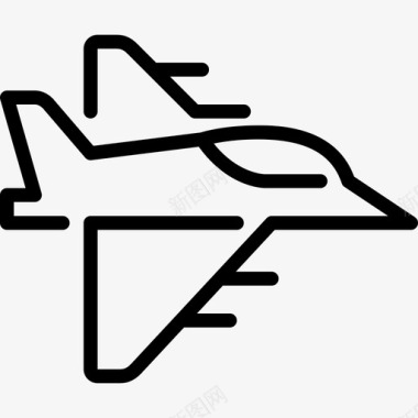 喷气式战争式直线式图标图标