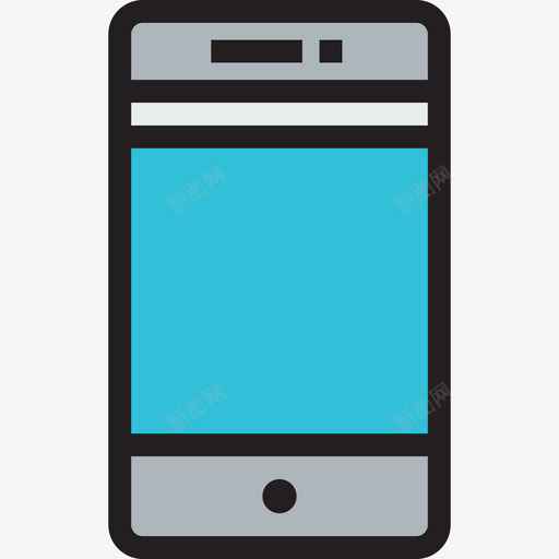 智能手机办公套件2线性颜色图标svg_新图网 https://ixintu.com 办公套件2 智能手机 线性颜色