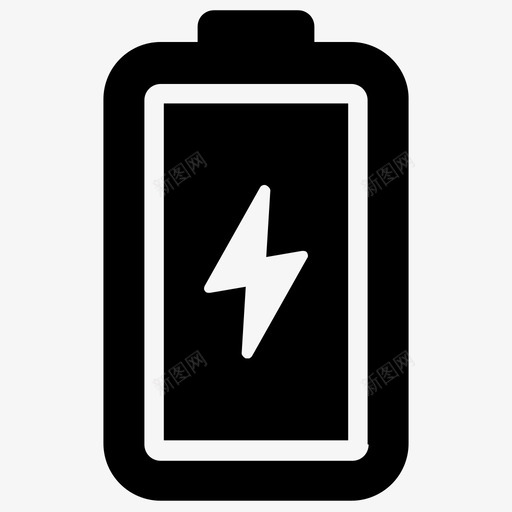 电池电量电池充电充电符号图标svg_新图网 https://ixintu.com eco字形图标 充电符号 电池充电 电池电量
