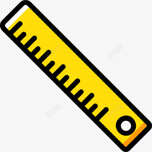 尺子结构8黄色图标svg_新图网 https://ixintu.com 尺子 结构8 黄刻度尺 黄色