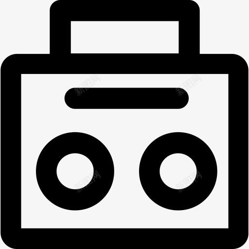 收音机音乐图标系列粗体圆形svg_新图网 https://ixintu.com 收音机 粗体圆形 音乐图标系列