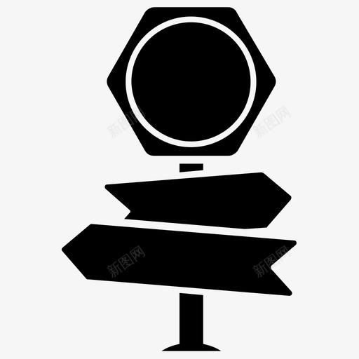 街道标志显示信息空标志图标svg_新图网 https://ixintu.com 信息标志 显示信息 标志板 标牌 空标志 街道标志 道路标志和交叉口字形图标