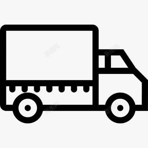 卡车运输8直线图标svg_新图网 https://ixintu.com 卡车 直线 运输8