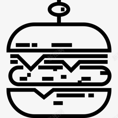 奶酪汉堡食品和餐厅2直系图标图标