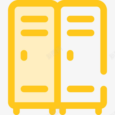 储物柜学校系列3黄色图标图标