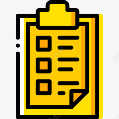 剪贴板文件和文件夹5黄色图标图标