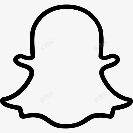 Snapchat社交媒体3线性图标svg_新图网 https://ixintu.com Snapchat 社交媒体3 线性