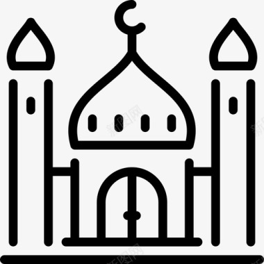 清真寺宗教2直系图标图标