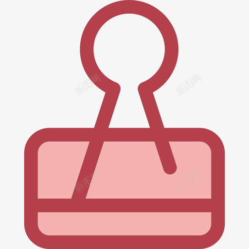 回形针商务和办公2红色图标svg_新图网 https://ixintu.com 商务和办公2 回形针 红色