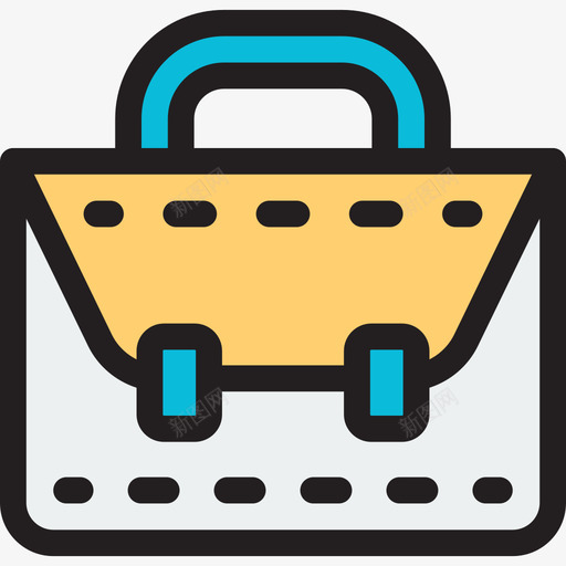 行李箱员工和组织线性颜色图标svg_新图网 https://ixintu.com 员工和组织 线性颜色 行李箱