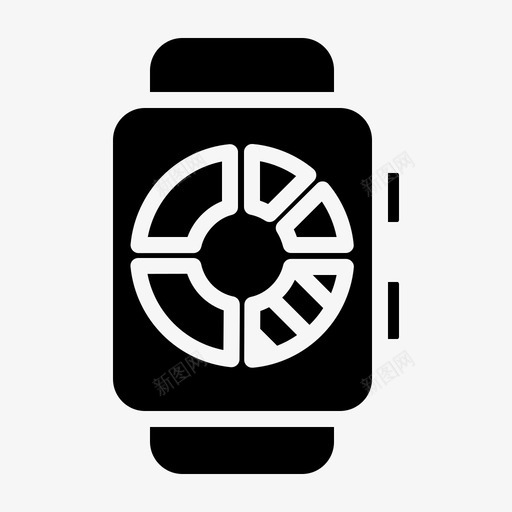 图表分析智能手表图标svg_新图网 https://ixintu.com 分析 图表 时间 智能手表